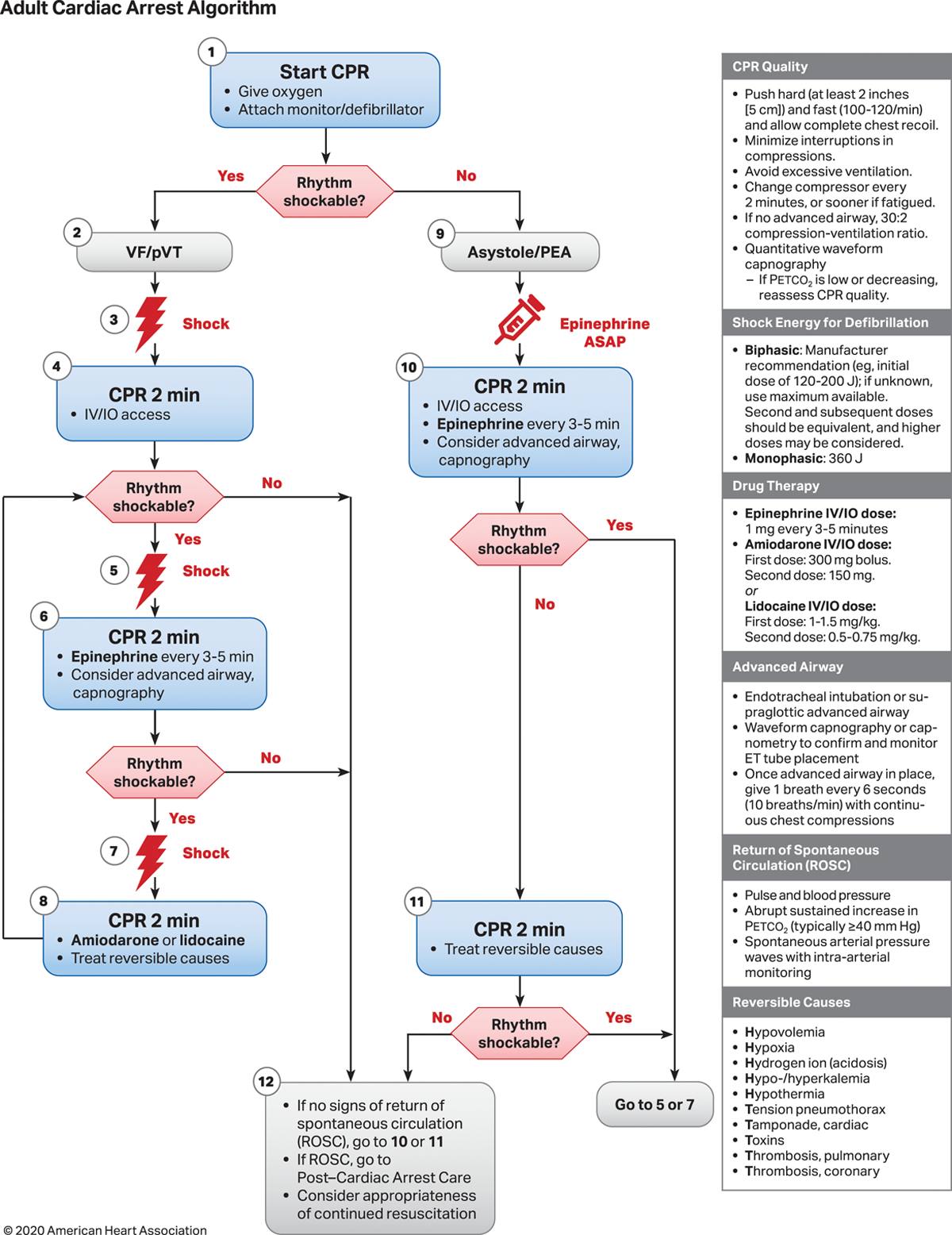 AHA 2020 Guidelines For Adult Resuscitation And Emergency Care